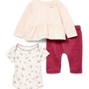 Laura Ashley Baby | Pink Peplum Cardigan Set